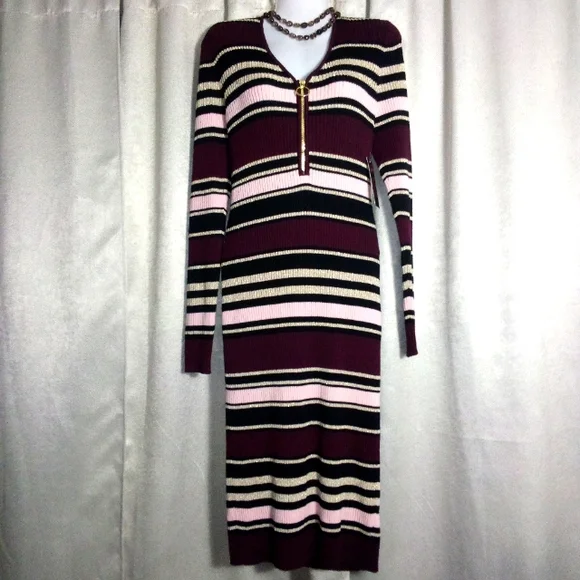 meryl streep gold dress Gold Giraffe Sweater Dress M/L  OMNIA